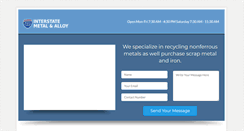 Desktop Screenshot of interstatemetalandalloy.com
