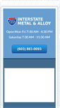 Mobile Screenshot of interstatemetalandalloy.com
