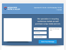 Tablet Screenshot of interstatemetalandalloy.com